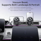 Car air vent magnetic phone holder with vent clamp, holding a smartphone in landscape.
