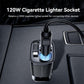 Yesido Y76 Cigarette Lighter Car Charger USB-A & Type-C Fast Charging Adapter with 60cm Type-C Retractable Cable