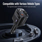 Yesido Y76 Cigarette Lighter Car Charger USB-A & Type-C Fast Charging Adapter with 60cm Type-C Retractable Cable