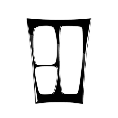 Right drive gear panel decorative sticker, black with white cutout frames, 2-piece design