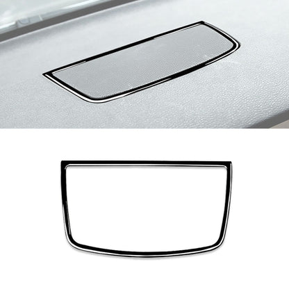 Car dashboard horn frame sticker, rectangular with black border and mesh center