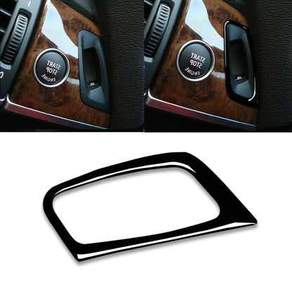 Black keyhole bezel sticker trim for right-drive car doors, outlined frame