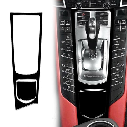 Black multimedia panel decorative sticker with silver shifter surround cutouts