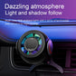 Car phone holder cooling fan with multi-color RGB ring light on air vent