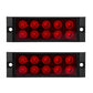 Red 10-LED side marker indicator light, rectangular black housing with 10 round LEDs