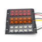 Set of three 10-LED side marker lights in red, orange, and white with black housing