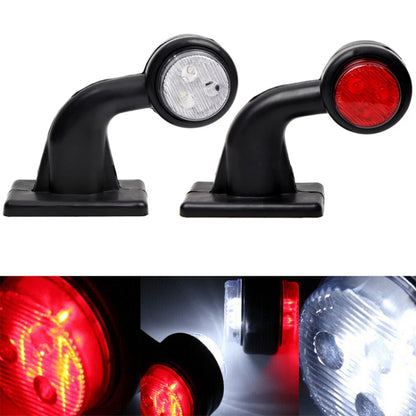 Pair of black LED side marker lights with white and red round lenses