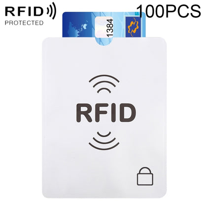 White RFID blocking passport sleeve with RFID signal and lock icons