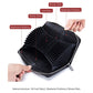 Open RFID card wallet showing stacked card slots, multiple compartments, and zipper