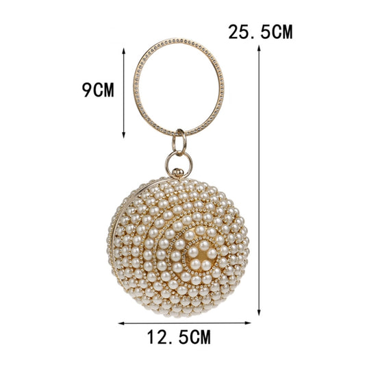 Ball Shape Women Fashion Banquet Party Pearl Handbag