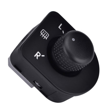 Rear mirror adjustment switch knob, black with R- and L icons on top panel