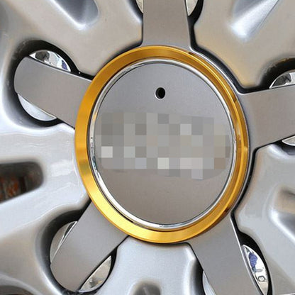 4 PCS Car Aluminum Wheel Hub Deroration Ring For Audi