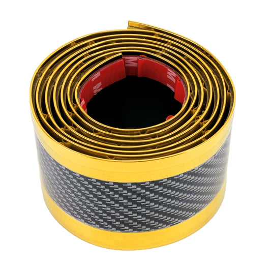 Universal Electroplate Carbon Fibre Car Door Threshold Decoration Strip Decorative Sticker, Size : 7CM x 2M, 7CM x 2M (Gold), 7CM x 2M (Red), 7CM x 2M (Silver)