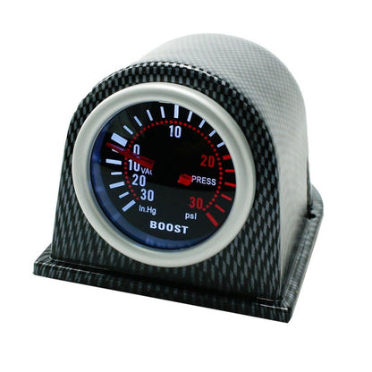 52mm 12V Universal Car Modified LED White Light Turbo Boost Gauge, White Light