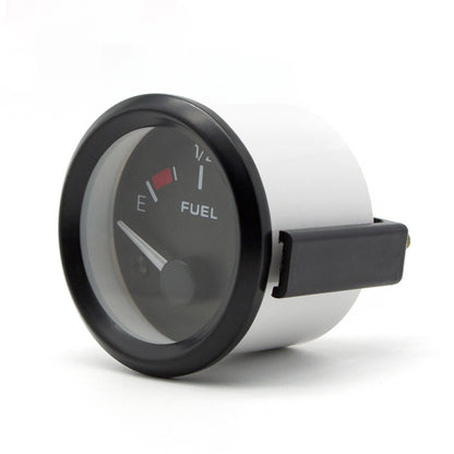 12V fuel level gauge with black bezel and F/E indicator on a round face