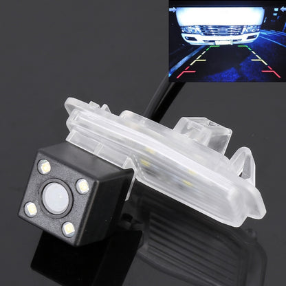 HD waterproof rear view backup camera with LED lights, clear housing and black mount