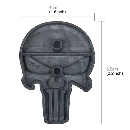Pure Black Skull Metal Car Sticker, Skull 2
