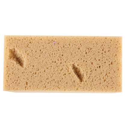 Car wash cleaning sponge pad, brown/khaki rectangular block with textured surface