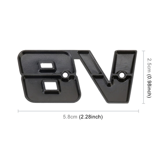 V8 Connect Shape Car Metal Body Decorative Sticker, Size : S, V8 Connect Shape, Size : S (Black), V8 Connect Shape, Size : S (Silver)