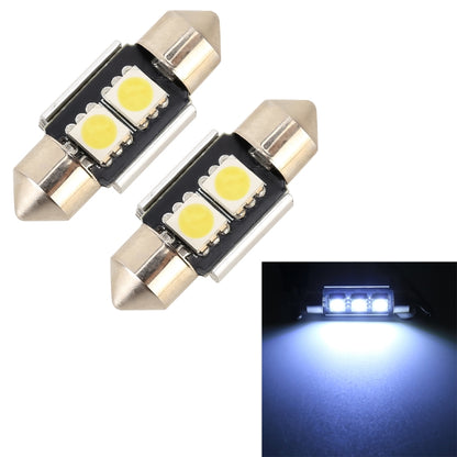 31mm car reading lamp bulbs, two SMD-5050 LEDs with silver metal base