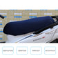 Blue waterproof motorcycle seat cover with breathable 3D mesh surface