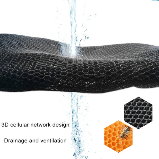 Motorcycle Breathable Sunscreen Double Layer 3D Honeycomb Small Hole Polyester Cushion Mesh, Size: L, Length: 86cm; Width: 51cm, Size: L