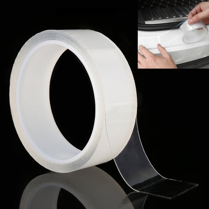 White adhesive door edge protection tape roll with protective strip