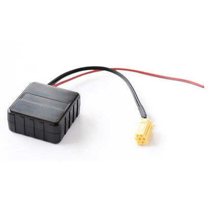 Car Bluetooth AUX audio adapter module with wiring and yellow connector plug