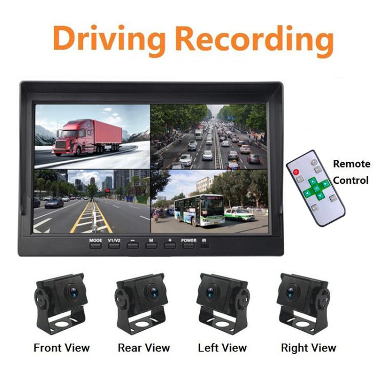 10-inch AHD rearview monitor with four cameras and remote control