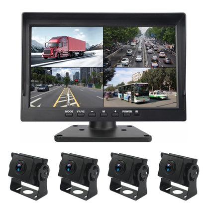 10-inch AHD rearview monitor with four black AHD cameras and tabletop mount