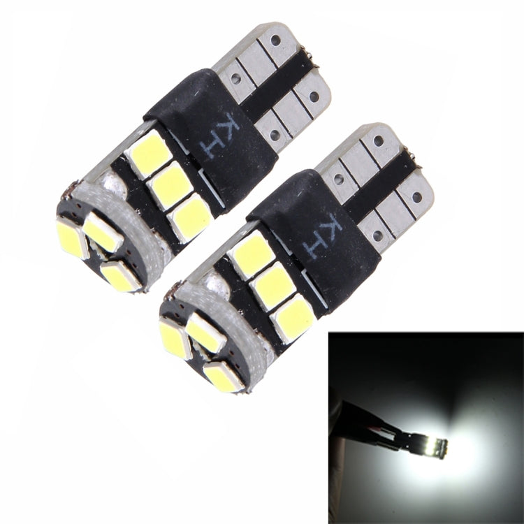 Pair of T10 LED clearance bulbs with 9 SMD chips, black bases and visible LEDs