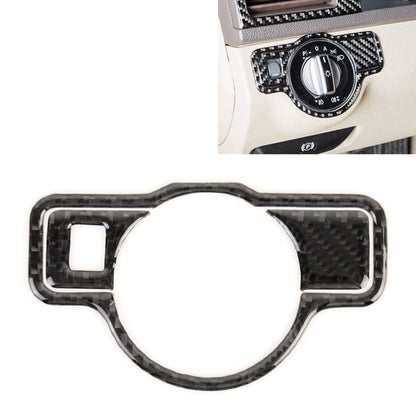 3 PCS Car Headlight Switch Panel Carbon Fiber Decorative Sticker for Mercedes-Benz W204 2007-2013, Headlight Switch Panel