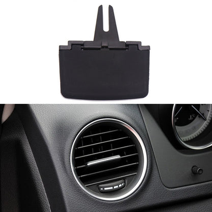 Black plastic HVAC switch/clip part with two prongs, rectangular base