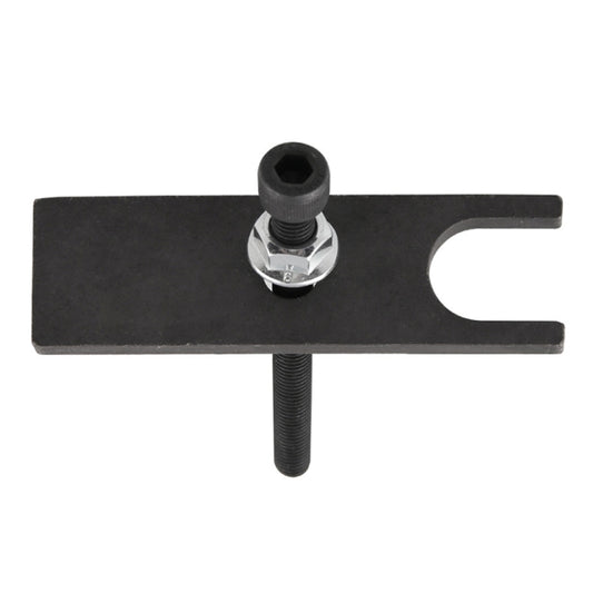 Valve spring compressor tool bar with center bolt and threaded screw post