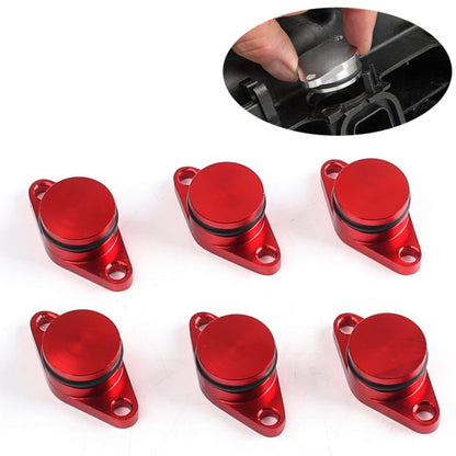 6-pack 33mm red flap delete blank plugs with mounting holes
