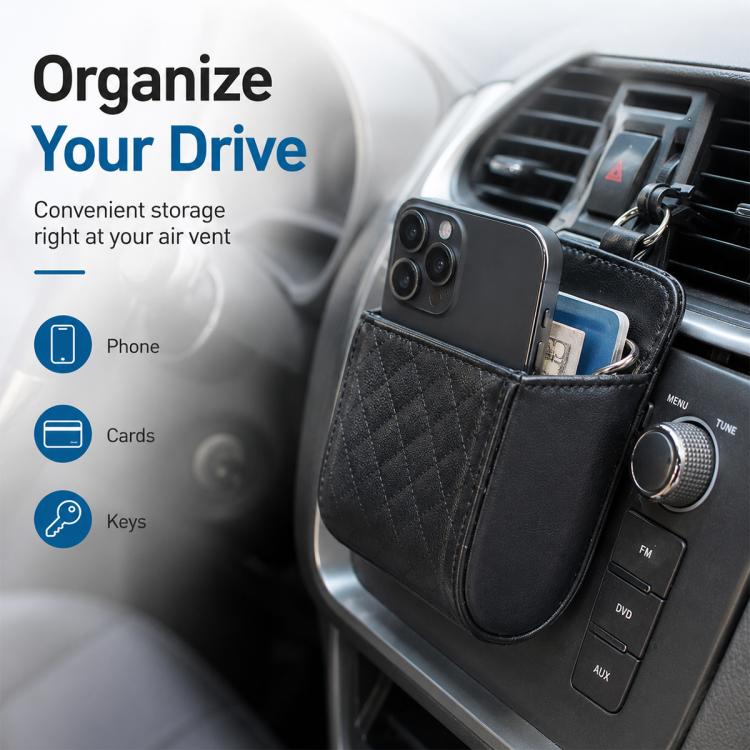 Car Air Vent Mobile Cellphone Pocket Bag Pouch Box Storage Organizer Carrying Case