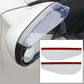 Car rearview mirror rain blade covers, transparent flexible eyebrow shields (pair)
