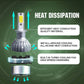 H3 COB LED headlight bulb with built-in cooling fan and aluminum heat sink