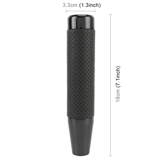 Metal Leather Long Column Car Shift Knob, Size: 18x3.3cm, Size: 18x3.3cm (Black), Size: 18x3.3cm (Blue), Size: 18x3.3cm (Red), Size: 18x3.3cm (Silver)