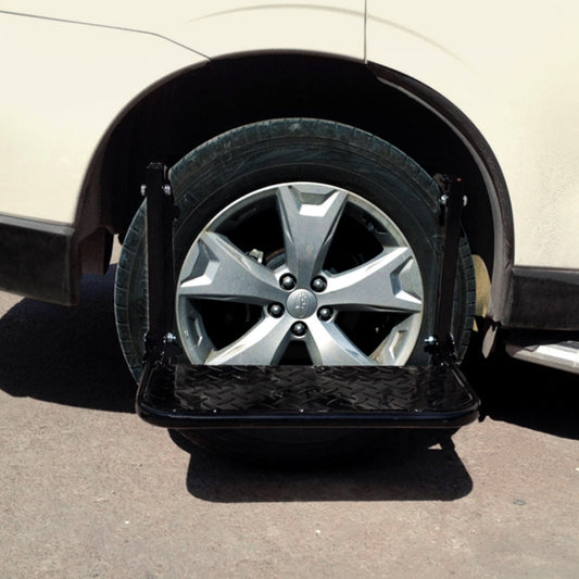 Portable Folding Car Stairs Tyre Mount Steps Ladder for Pickup Trucks, Truck, SUV, Tyre Mount