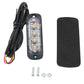Oval 4-LED strobe light kit with cable, mounting pad, and screws