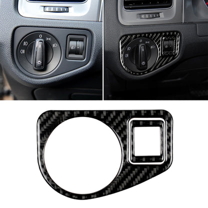 Car Carbon Fiber Headlight Switch Panel Decorative Sticker for Volkswagen Golf 7 2013-2017, Left Drive, Headlight Switch Panel