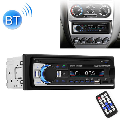 Car Bluetooth MP3 receiver with blue-lit knob and FM display