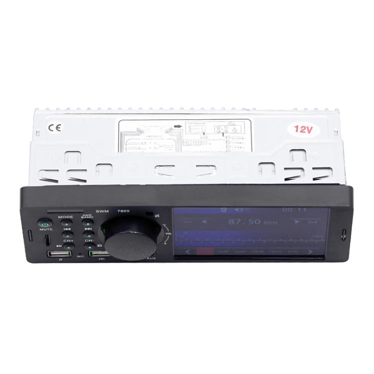 Universal car MP5 radio receiver unit with 4.1-inch touchscreen and control buttons
