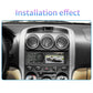 In-dash MP5 head unit installed in car center console with screen and controls