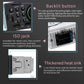 Universal car MP5 receiver with backlit buttons, ISO jack, and heat sink