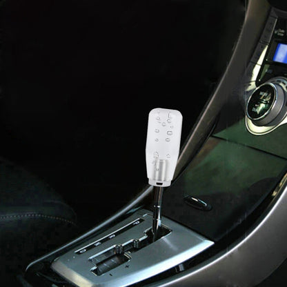 Universal LED gear shifter knob light topper with transparent bubble diffuser and clear body