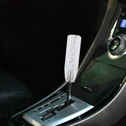 Universal transparent LED gear shift knob with bubble light column, clear housing