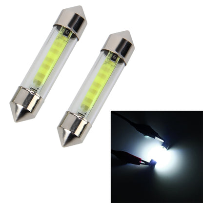 41mm LED car dome light bulbs, clear tube with metal ends, bright white reading light.