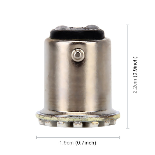 1157 BAY15D LED bulb with silver metal housing, black cap, and mounting screw.
